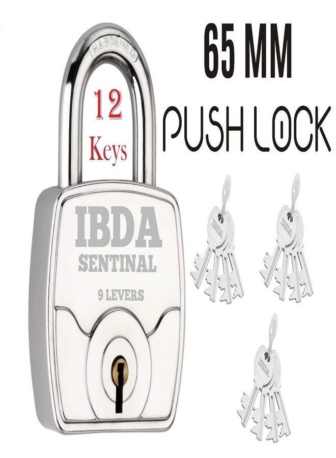 IBDA High Security Steel Body Lock with 12 Keys | Auto Lock for Home, Shutter, Gate, Door & More - Image 2